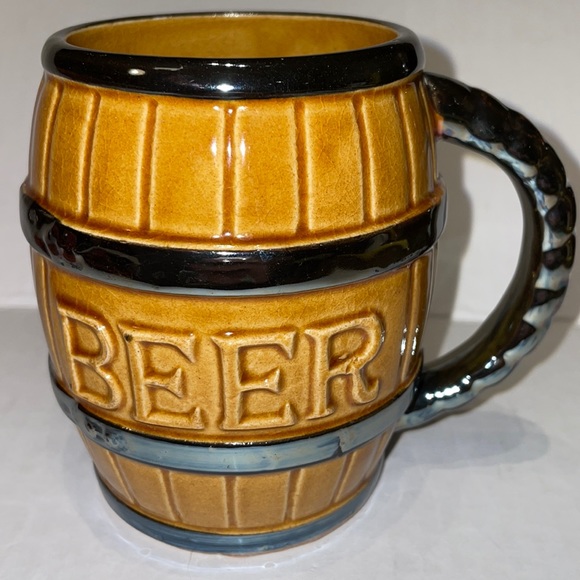 Vintage beer barrel ceramic mug 14 oz - Picture 5 of 5